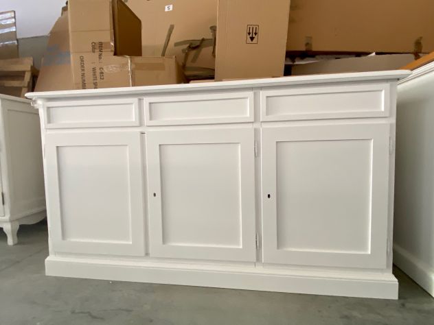 NUOVA CREDENZA DI VERO LEGNO CON 3 PORTE E 3 CASSETTI