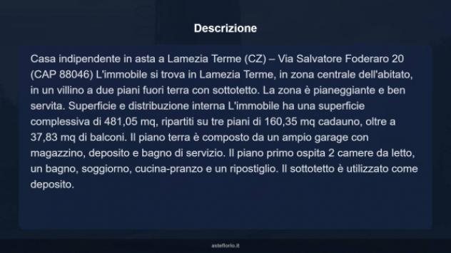 Immobile in asta di 481 m² con più di 5 locali in vendita a Lamezia Terme - Foto 5