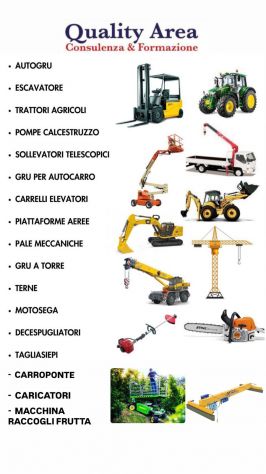 Patentini ATTREZZATURE DI LAVORO - IN TUTTA ITALIA