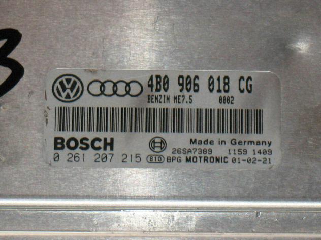 0261207215 ECU AUDI VW PASSAT 1.8T 1.8 0261207215 ME7.5 4B0906018CG - Foto 2