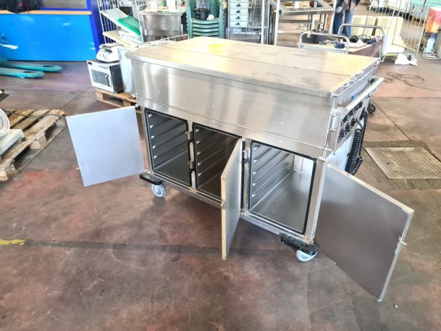 carrello inox riscaldato bagnomaria mai usato - Foto 6