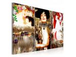 Quadro Donna Col Cappello 90x60 E 120x80 Trittico ARREDALACASA