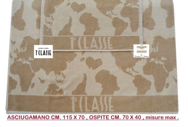 SET SPUGNE ALVIERO MARTINI 1^CLASSE COMPLETO BAGNO 3 ASCIUGAMANI MISURE MAX - Foto 5