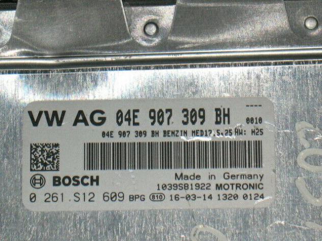 0261S12609 ECU vw audi seat vw Golf touran skoda 1.4 0261s12609 04e907309bh - Foto 4