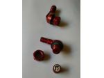 Valvola ruota per moto Bridgestone ergal, piega 90° anodizzata rosso
