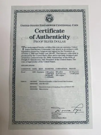 Dollaro argento 900 proof Eisenhower - Foto 4