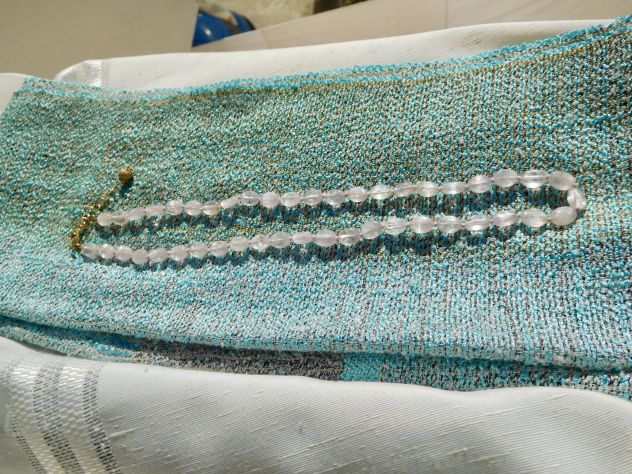 Collana Kunzite naturale, pietre calibrate,taglio regolare ovale piatto. Nuova! - Foto 4