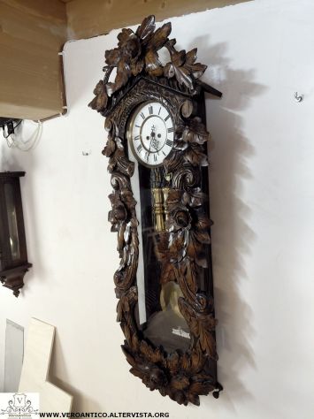 176384 Antico Orologio a pendolo Regolatore a Pesi - Foto 2