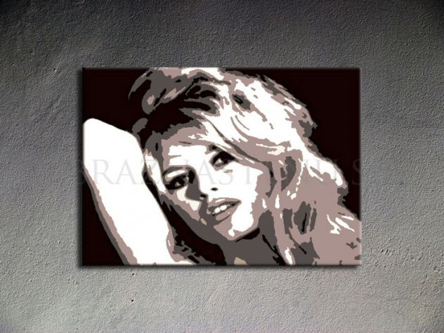 Quadro Pop Art dipinto a mano Brigitte Bardot - Foto 2