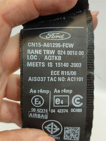 CINTURA DI SICUREZZA ANTERIORE SINISTRA FORD EcoSport Serie CN15-A61295-FCW XVJD (12) - Foto 5