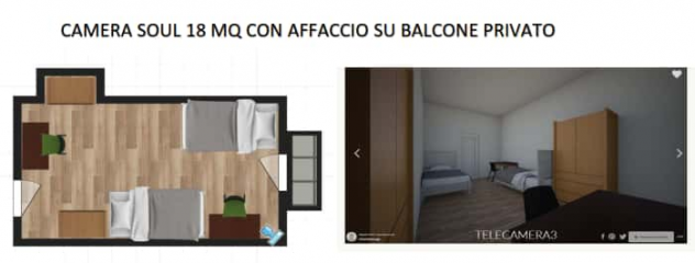 Camera Soul - Posto letto con affaccio su balcone privato - Foto 2