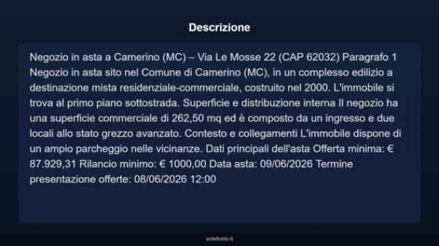 Immobile in asta di 262 m² in vendita a Camerino - Foto 3