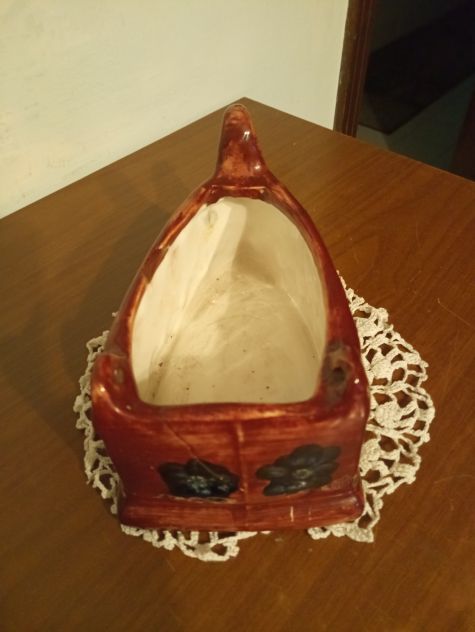 Porta vaso a ferro da stiro, ceramica -Vintage - Foto 3
