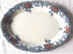 Piatto ovale porcellana-cm.37-Lab. Dura Ware Lichfield-1960 ca-