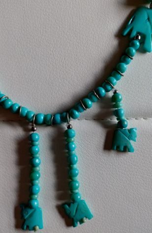 COLLANA ELEFANTI TURCHESI INDIANA - Foto 4