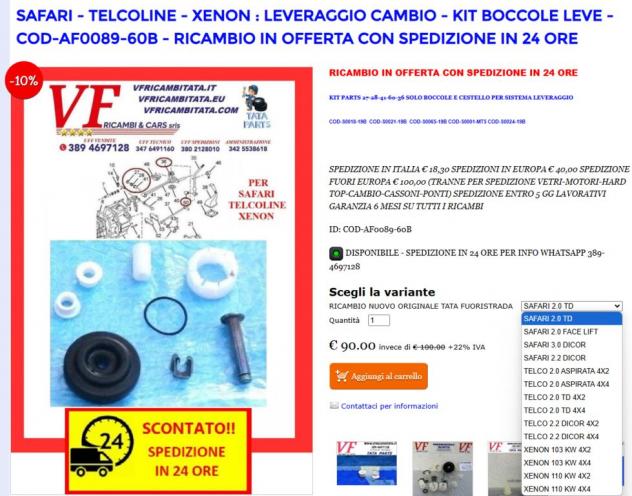 Cambio TATA Telcoline SAFARI-TELCOLINE-XENON