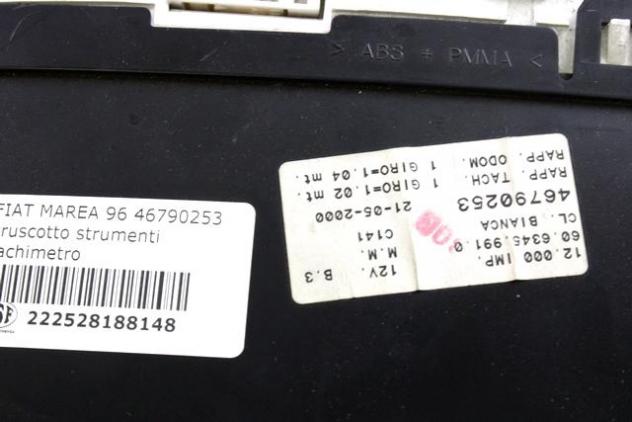 46790253 QUADRO STRUMENTI CONTACHILOMETRI FIAT MAREA 1.9 77KW 5P D 5M (2000) RICAMBIO USATO - Foto 2