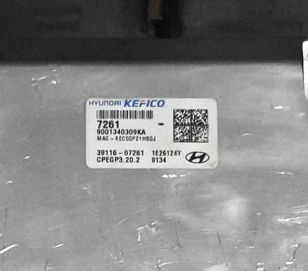3911607261 ECU HYUNDAI I10 KEFICO GPEGP3.20.2 9001340309KA 39116-07261 GPEGP3202 - Foto 2