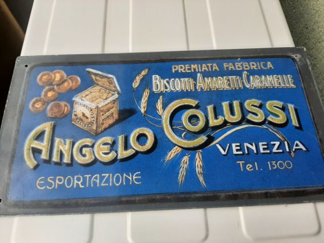 INSEGNA ANGELO COLUSSI TARGA IN RILIEVO - Foto 5