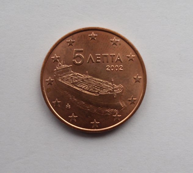 MONETA DA 5 CENTESIMI D' EURO GRECIA DEL 2002 - IN FIOR DI CONIO - - Foto 2