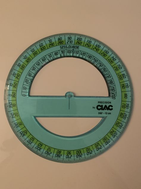 UN GONIOMETRO USATO POCO,INTEGRO,MARCA”CIAC”DA 360 GRADI E 12 CM AZZURRO SEMI TR - Foto 9