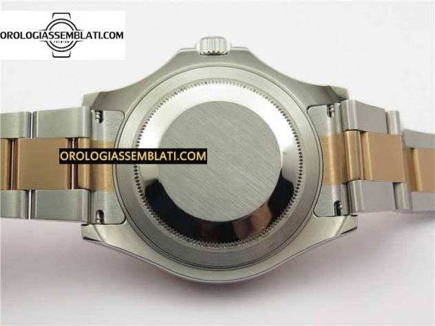 Replica Assemblata YACHT-MASTER 116621 QUADRANTE MARRONE BEST EDITION 1:1 SU BRACCIALE SS/RG SH3135 V2 - Foto 11