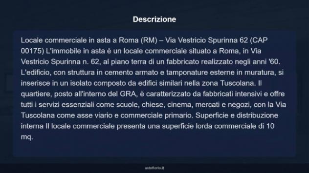 Immobile in asta di 10 m² in vendita a Roma - Foto 4