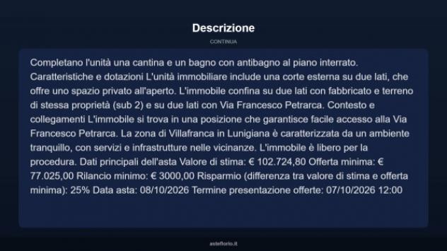 Immobile in asta di 167 m² con più di 5 locali in vendita a Villafranca in Lunigiana - Foto 10