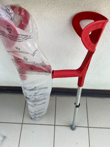 Stampelle ortopediche per avambraccio in alluminio altezza regolabile - Foto 2