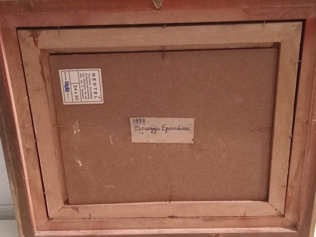 QUADRO PAESAGGIO CON CORNICE DI ANTIQUARIATO FIRMATO - Foto 2