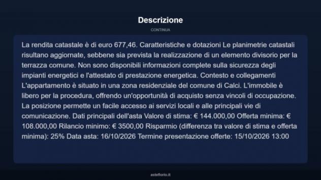 Immobile in asta di 84 m² in vendita a Calci - Foto 8