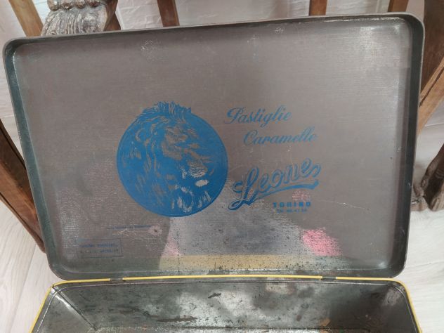 antica SCATOLA IN LATTA - PASTIGLIE LEONE - Foto 3