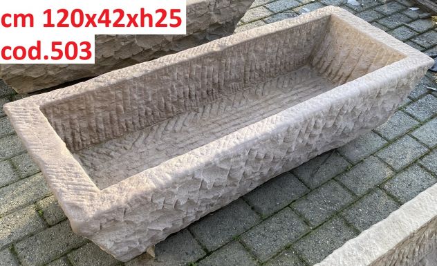 Antica vasca lavello fontana fioriera in pietra - Foto 4
