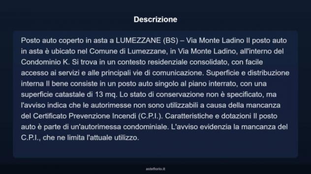 Immobile in asta di 13 m² in vendita a Lumezzane - Foto 3