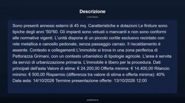 Immobile in asta di 50 m² in vendita a Pettorazza Grimani - Foto 8