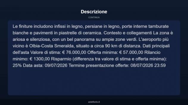 Immobile in asta di 49 m² in vendita a Trinità d'Agultu e Vignola - Foto 14