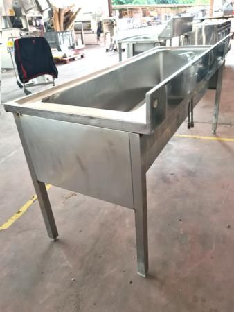 lavatoio vascone unico inox usato - Foto 4