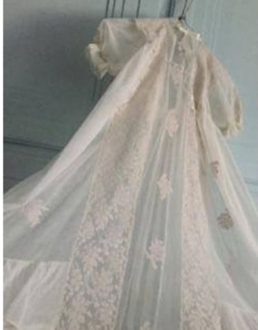 VESTITINO PER BATTESIMO IN SATIN DI SETA - Foto 8