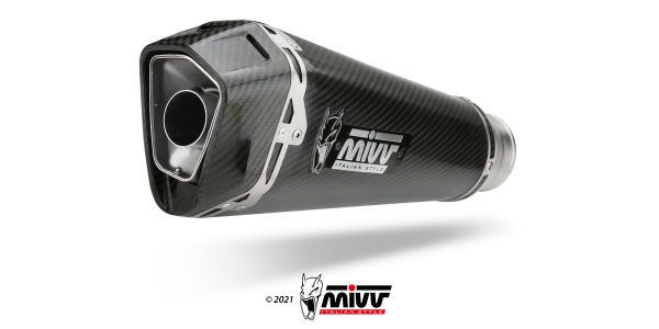 Mivv Delta race scarico acciaio inox black carbonio - Foto 3