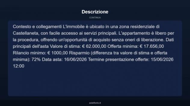 Immobile in asta di 21 m² in vendita a Castellaneta - Foto 5