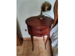 Comodino ovale vintage  in stile Luigi XV con 2 cassetti
