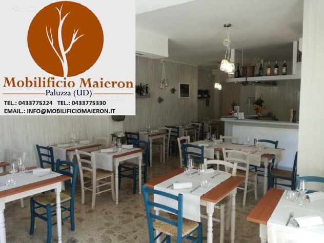 Set Parma Sedie Tavoli Bar Ristorante Pizzerie Stile Shabby Chic Country - Foto 10