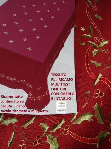 Tovaglie Natale esclusive ricamate 5 modelli prezzi diversi - Foto 2