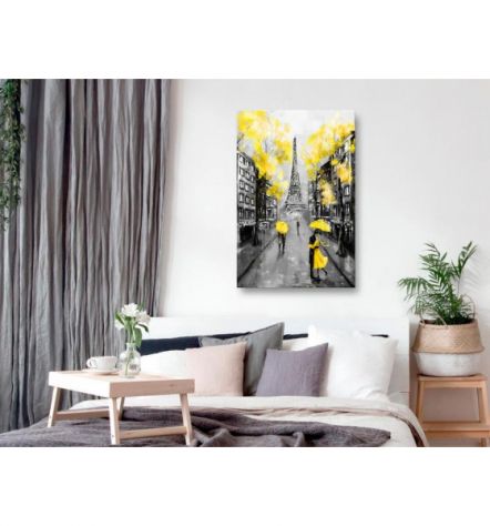 Quadro Parigi In Love - Giallo - ARREDALACASA - Foto 2