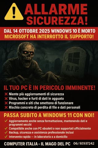 AGGIORNAMENTO WINDOWS 11 PRO PC VECCHI DA € 50 - COMPUTER ITALIA ROMA - Foto 2