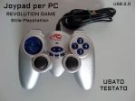 Joypad per PC (stile playstation) con levette + vibrazione, spin. USB