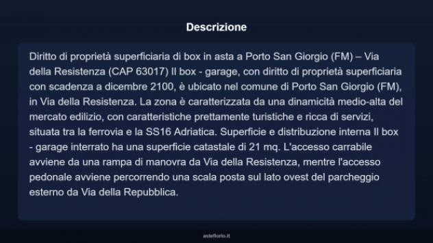 Immobile in asta di 21 m² in vendita a Porto San Giorgio - Foto 4