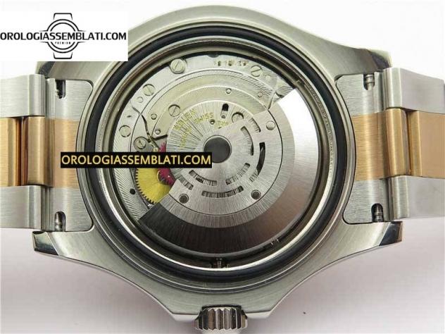Replica Assemblata YACHT-MASTER 116621 QUADRANTE MARRONE BEST EDITION 1:1 SU BRACCIALE SS/RG SH3135 V2 - Foto 12