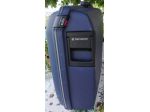 Valigia Rigida SAMSONITE : originale, colore blu, due ruote e un maniglione.