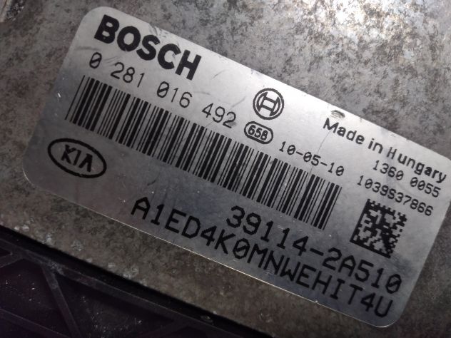 Centralina Motore Iniezione ECU BOSCH 0281016492 KIA CEED 1.6 CRDI VGT 39114-2A5 - Foto 5